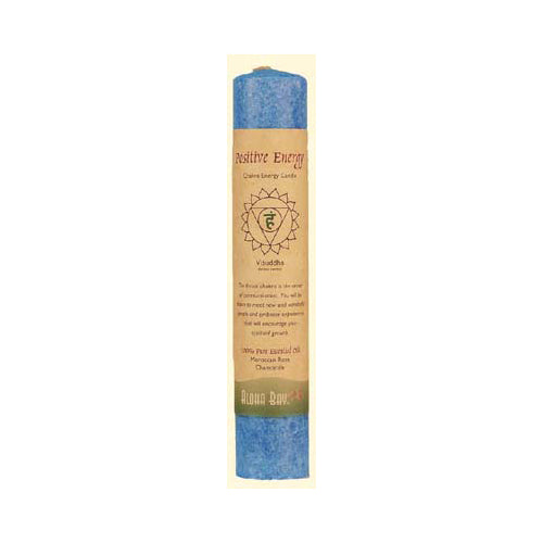 Aloha Bay - Chakra Pillar Candle Positive Energy Blue - 1 Candle - Maras Green
